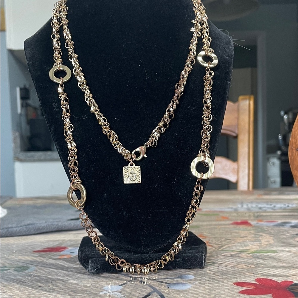 Anne Klein layered Elegant Gold Chain Necklace